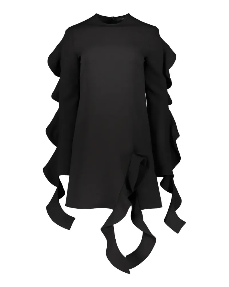 ELLERY Midikleid mit Rüschen - Schwarz Schwarz