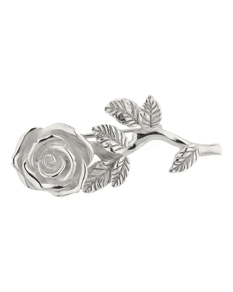Emanuele Bicocchi rose-motif sterling-silver brooch - Silber Silber