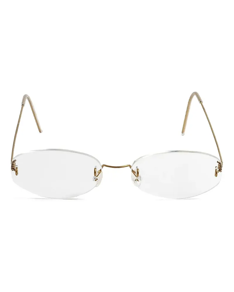 Lindberg rimless oval-frame glasses - Gold Gold