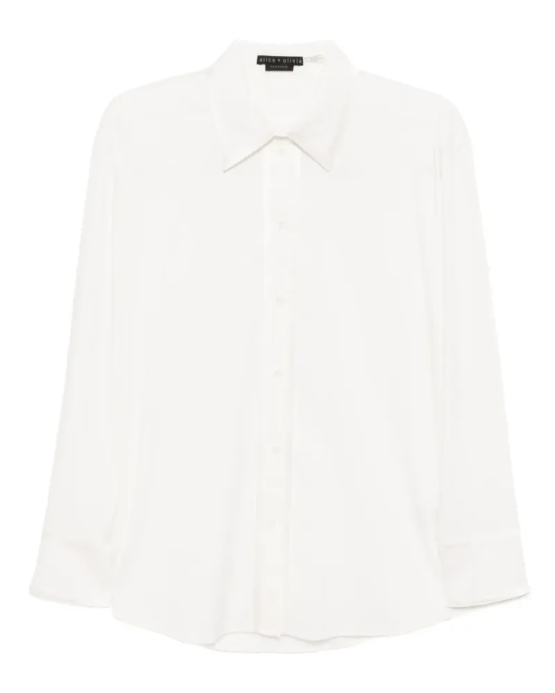 Alice + Olivia Perfect Button Down Hemd - Weiß Weiß