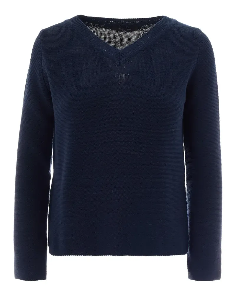 Max Mara Ago Pullover mit V-Ausschnitt - Blau Blau