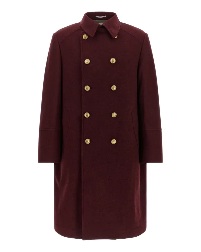 Brunello Cucinelli Doppelreihiger Mantel - Rot Rot