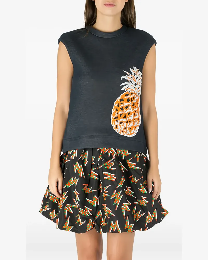MSGM T-Shirt mit grafischem Print - Blau Blau
