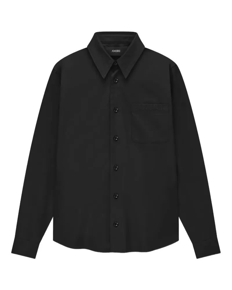 Amiri Langärmeliges Hemd mit Brusttasche - Schwarz Schwarz