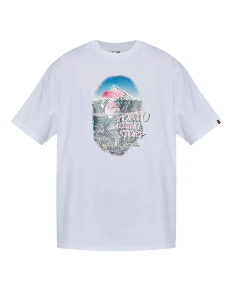 BAPE T-Shirt mit grafischem Print - Weiß Weiß