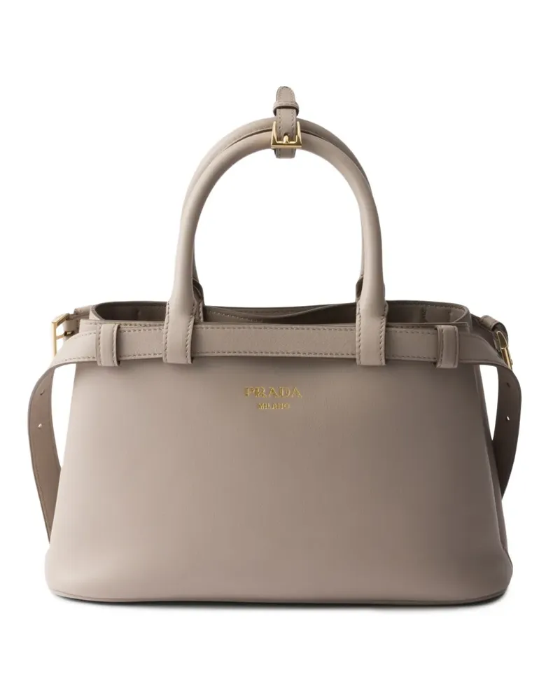 Prada Kleine Tote Bag mit Schnalle - Nude Nude