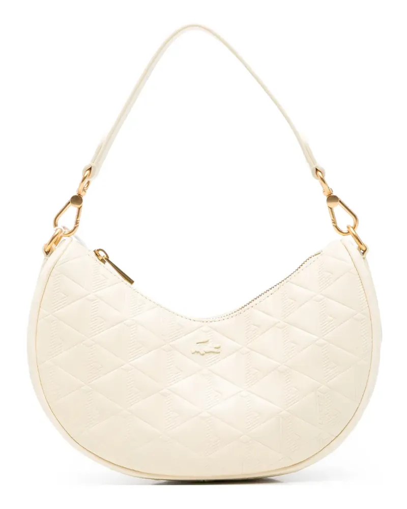 Lacoste Kleine Moon Schultertasche mit Monogramm-Prägung - Nude Nude
