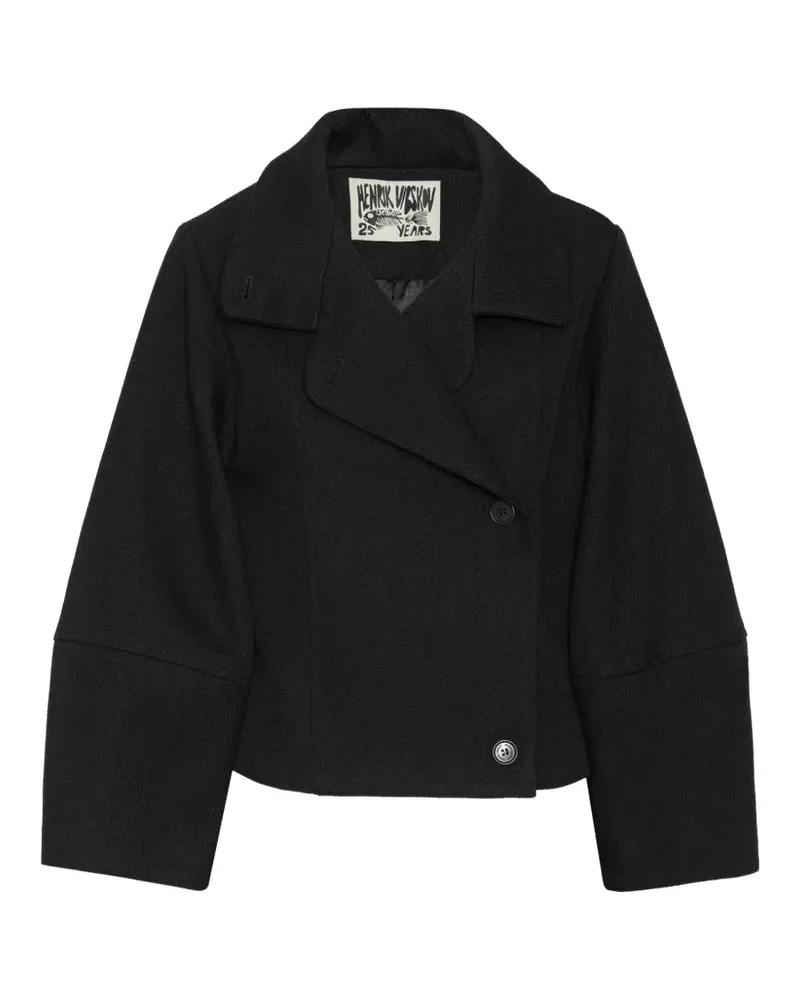 Henrik Vibskov Moon Jacke mit asymmetrischem Verschluss - Schwarz Schwarz