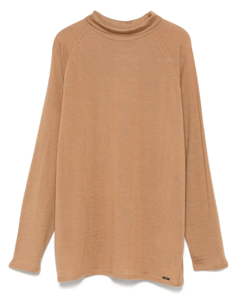 Kiton Pullover mit Pointelle-Detail - Braun Braun