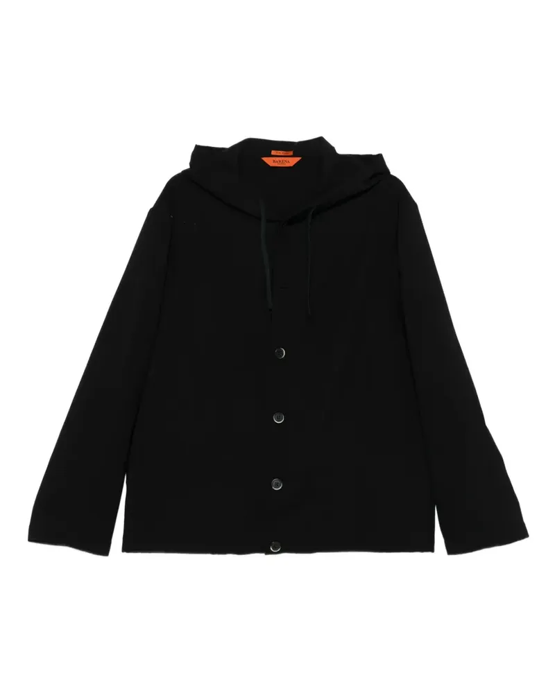 BARENA Geknöpfte Kapuzenjacke - Schwarz Schwarz