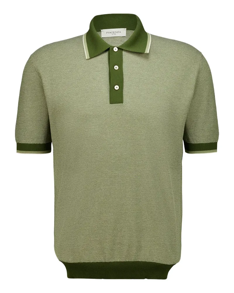 Piacenza Cashmere Gestricktes Poloshirt - Grün Grün