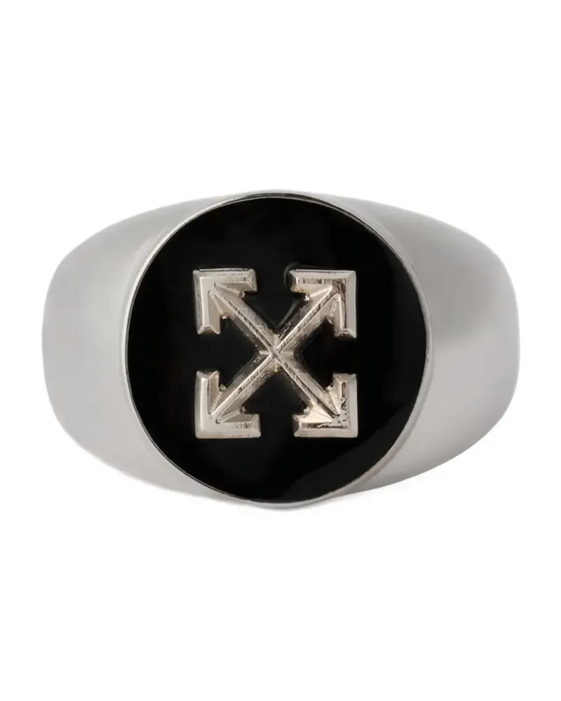 OFF-WHITE round Arrow signet ring - Silber Silber
