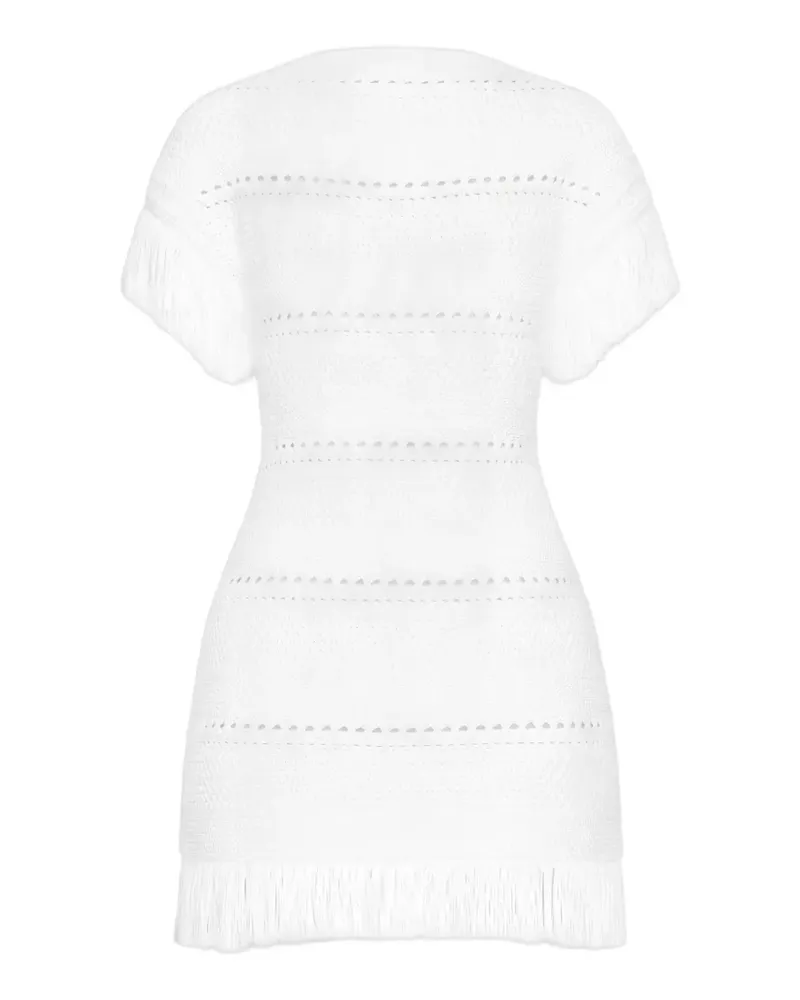 Cult Gaia Maren fringe-trim mini dress - Weiß Weiß