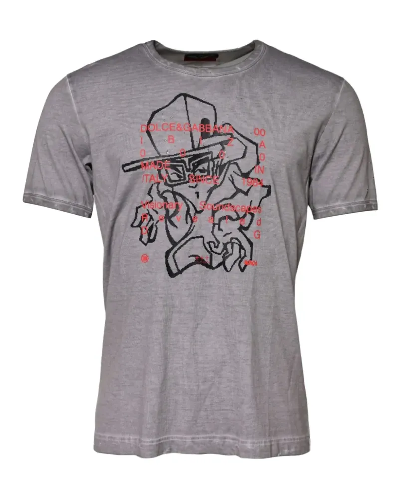 Dolce & Gabbana T-Shirt im Distressed-Look - Grau Grau