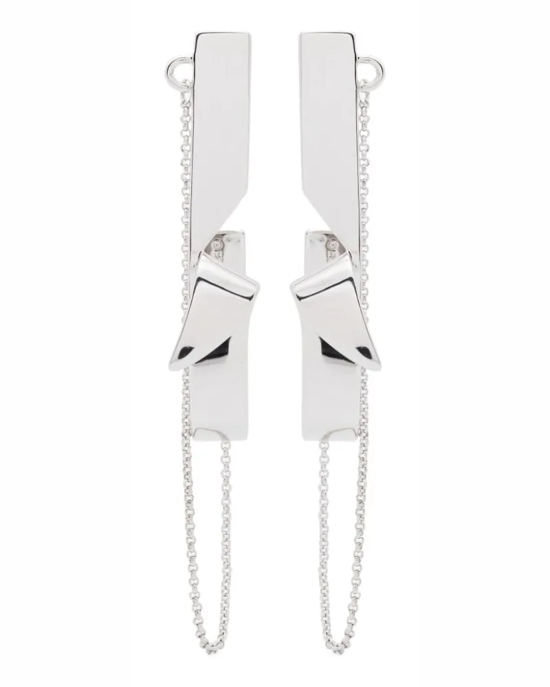 Eddie Borgo Folded hoop earrings - Silber Silber