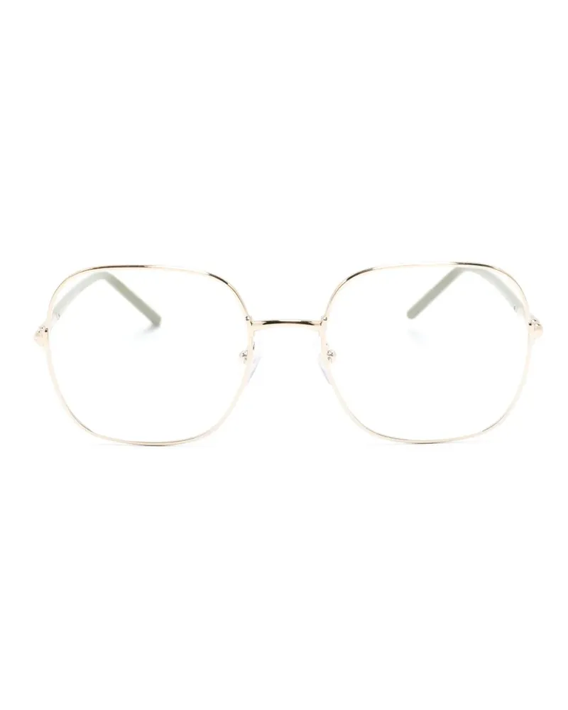 Prada Brille mit eckigem Gestell - Gold Gold