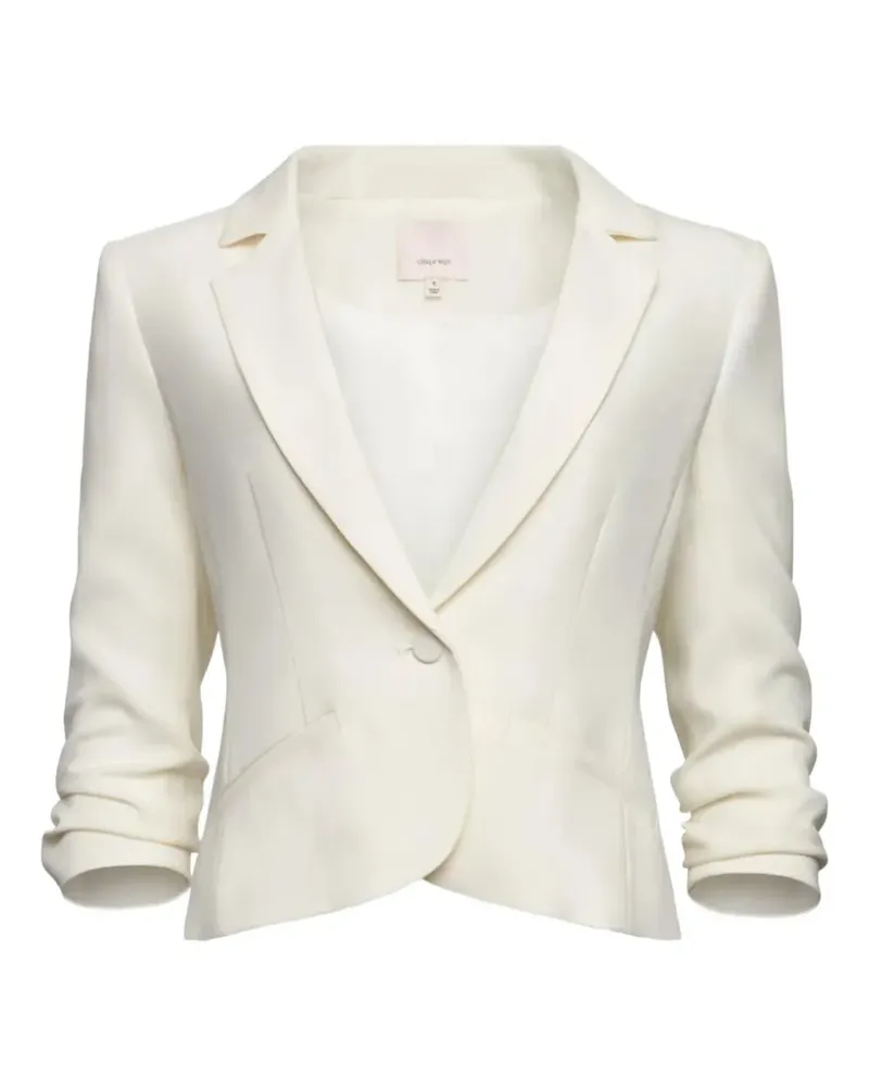 Cinq à Sept Le Petit Khloe ruched-sleeve blazer - Nude Nude