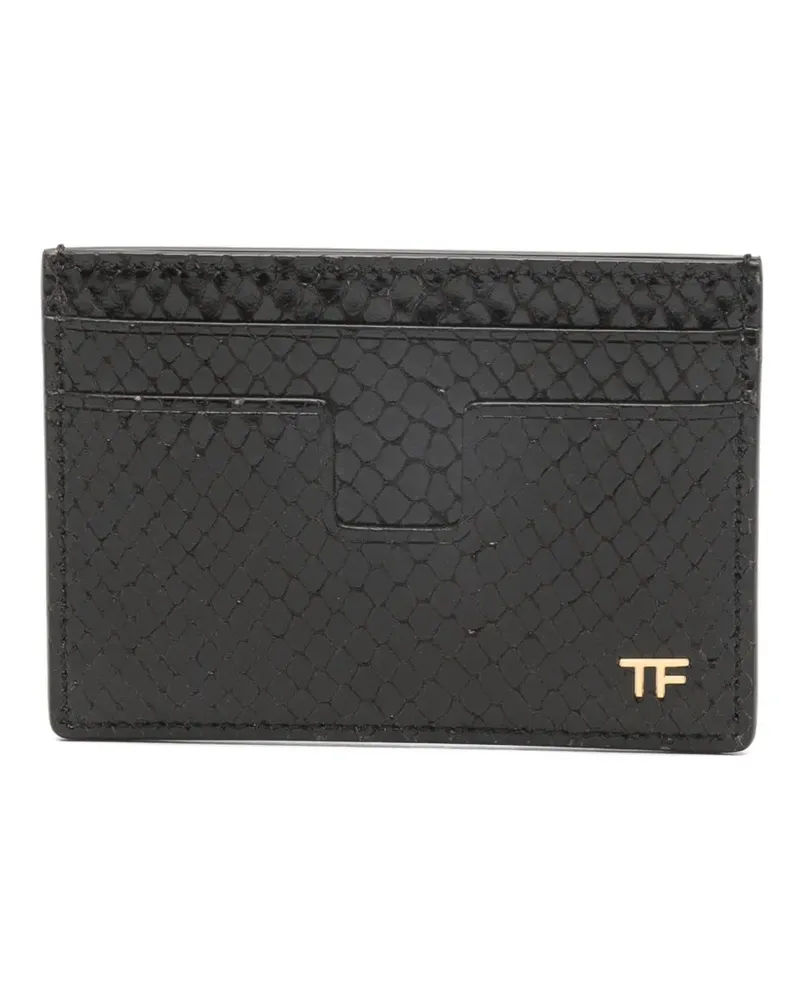 Tom Ford snakeskin-leather cardholder - Braun Braun