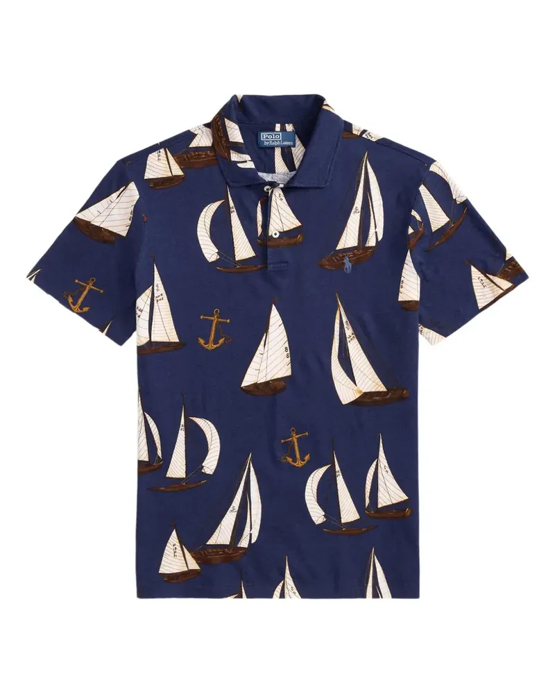 Ralph Lauren Poloshirt mit Segelboot-Print - Blau Blau
