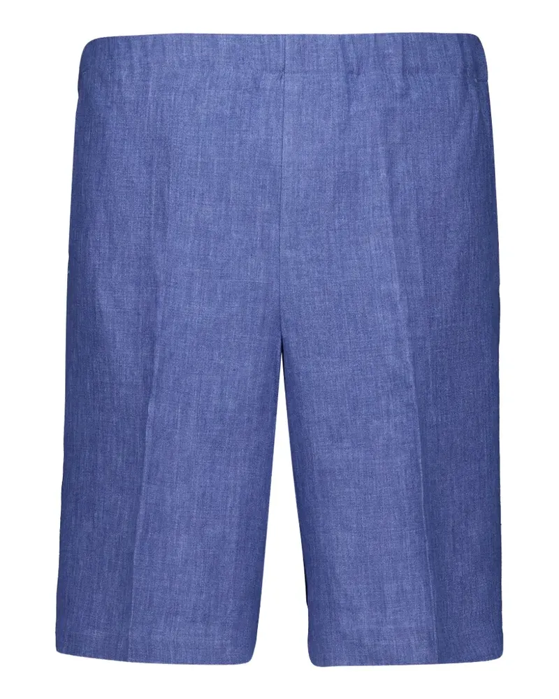 Piacenza Cashmere elasticated-waist linen shorts - Blau Blau