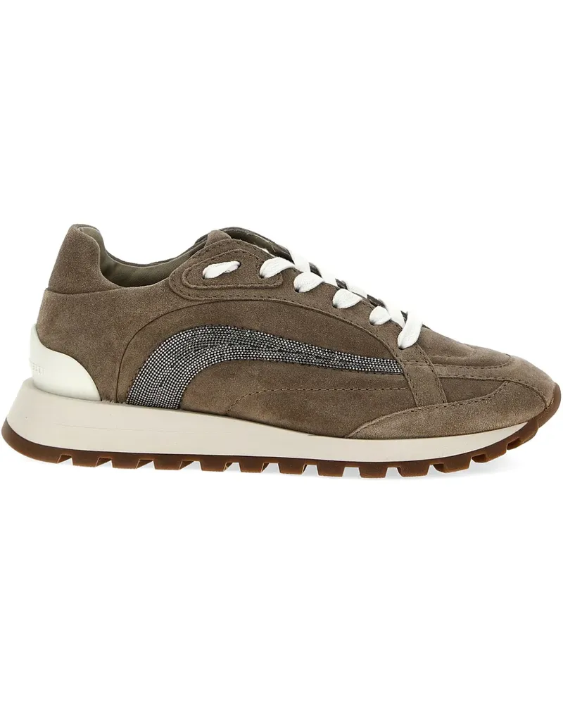 Brunello Cucinelli Sneakers mit Monili-Verzierung - Braun Braun