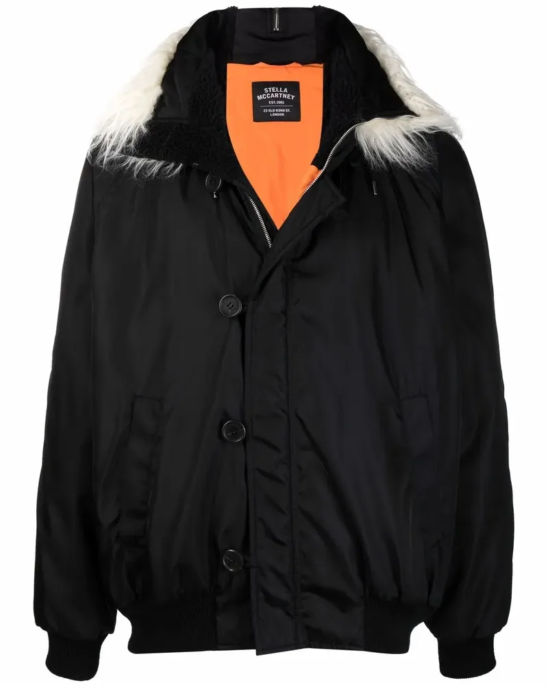 Stella McCartney Jacke mit Logo-Stickerei - Schwarz Schwarz