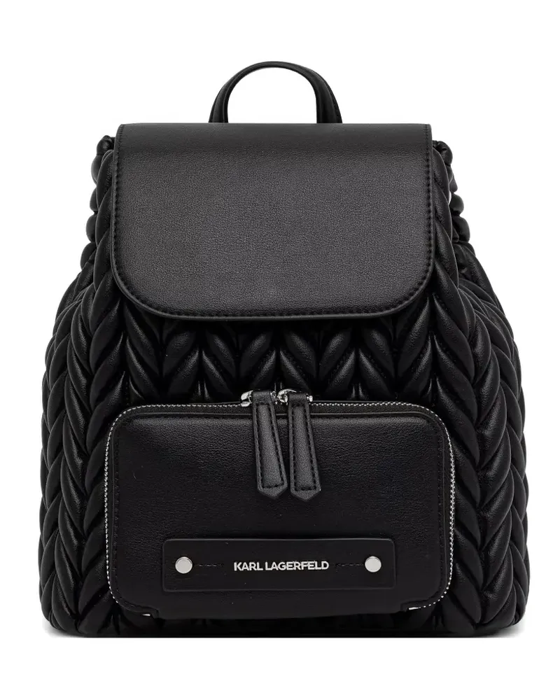 Karl Lagerfeld quilted leather backpack - Schwarz Schwarz