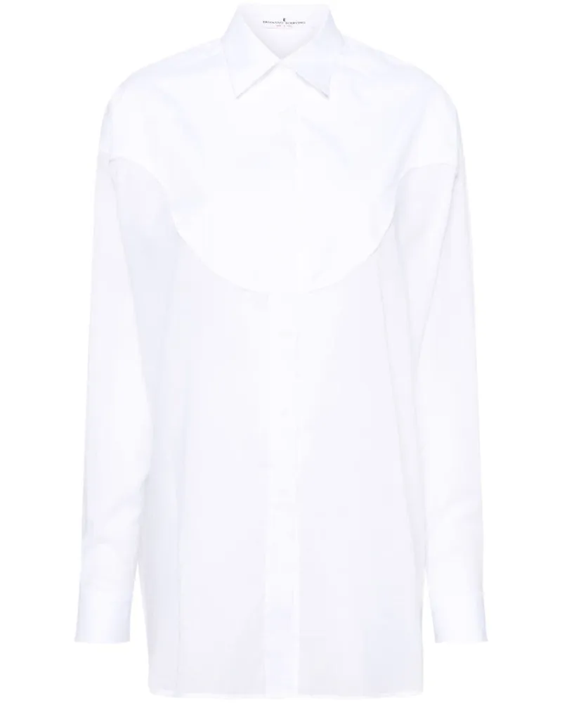 Ermanno Scervino Hemd mit Kontrasteinsätzen Weiß