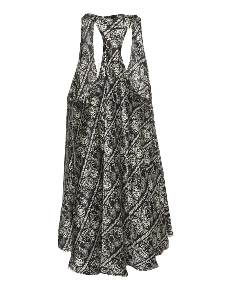 Balmain paisley-print sleeveless blouse - Schwarz Schwarz