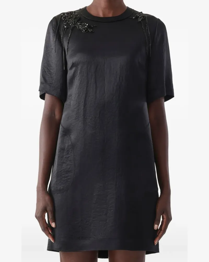 Jason Wu Kurzärmeliges Minikleid - Schwarz Schwarz