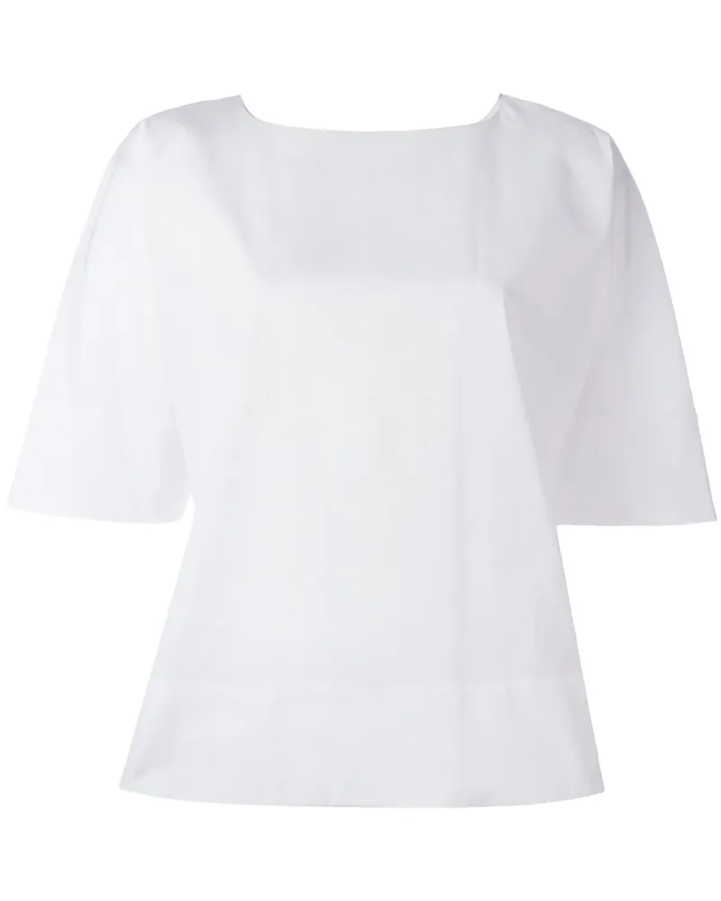 Alberto Biani Bluse mit Faltendetail - Weiß Weiß