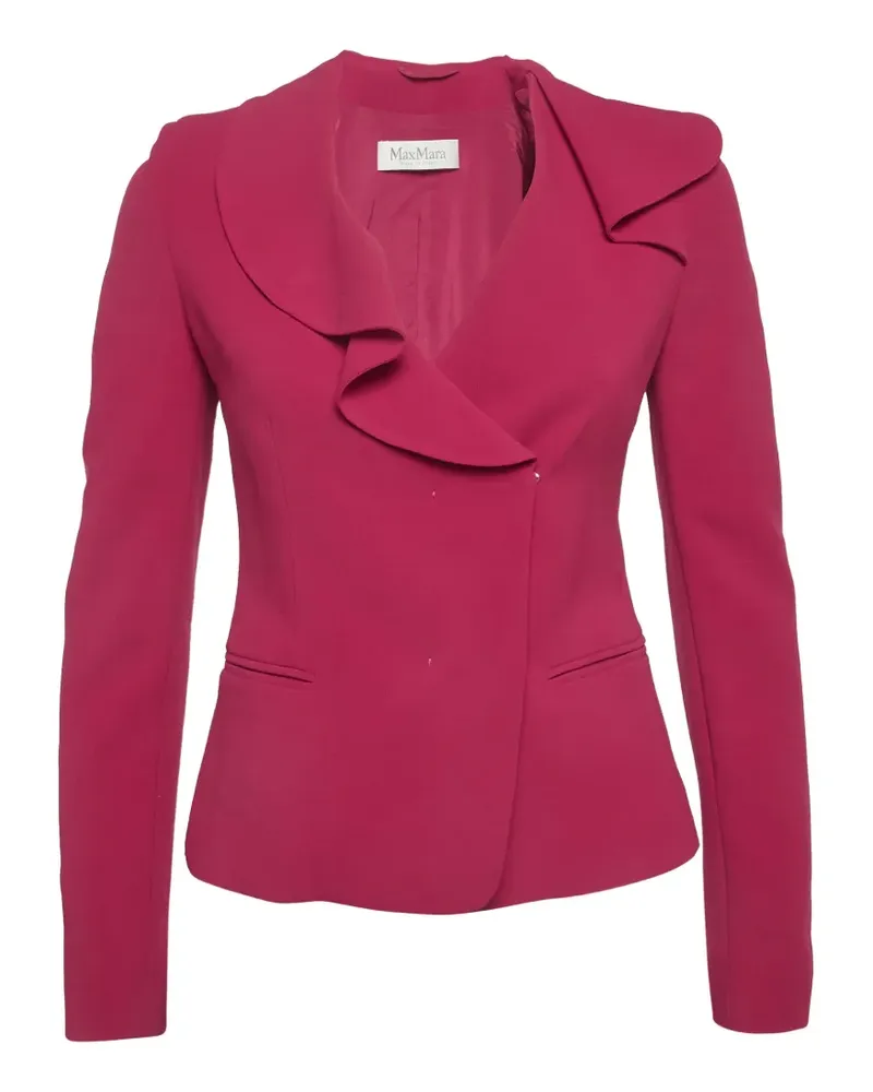 Max Mara frilled-details blazer - Rosa Rosa