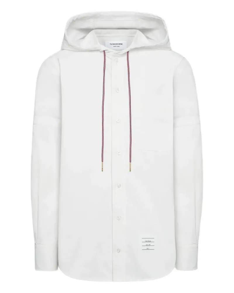 Thom Browne hooded armband shirt - Weiß Weiß