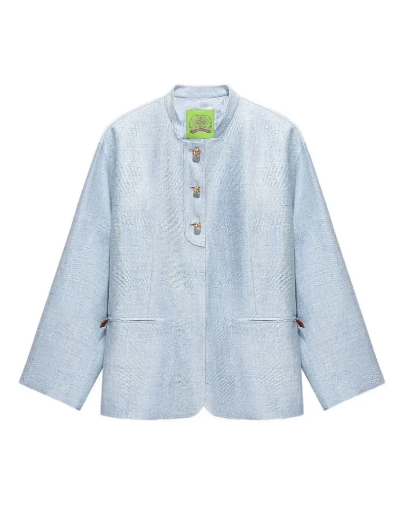 Shanghai Tang patch-pocket jacket - Blau Blau