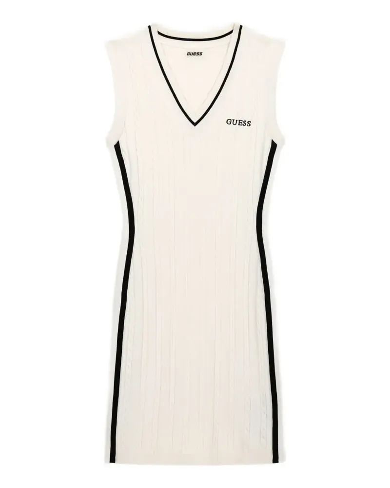 Guess Ärmelloses Midikleid mit Zopfmuster - Nude Nude
