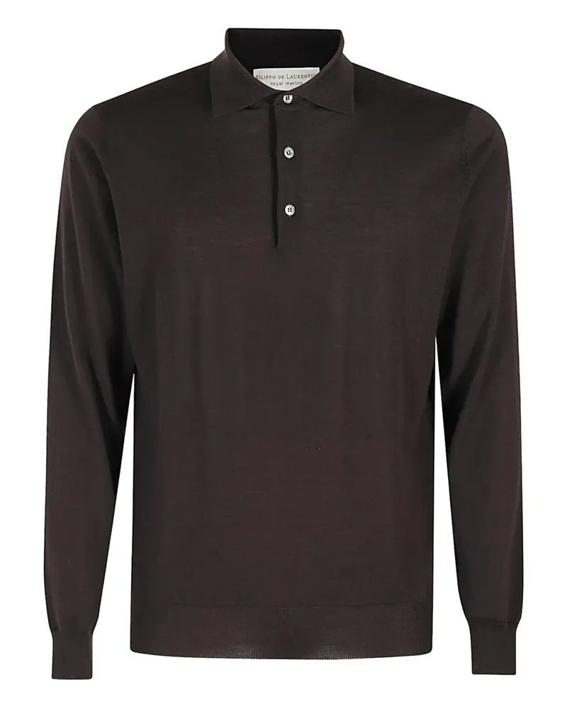 Filippo de Laurentiis Poloshirt mit Knopfleiste - Braun Braun