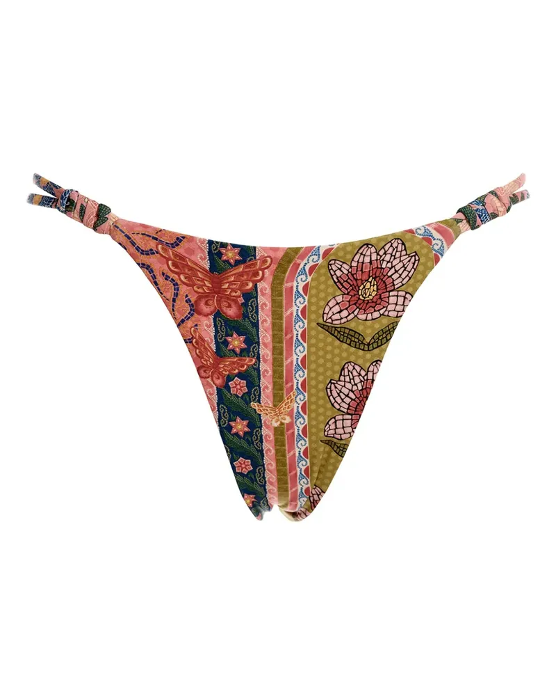 AGUA BENDITA Triangel-Bikini mit Blumen-Print - Grün Grün