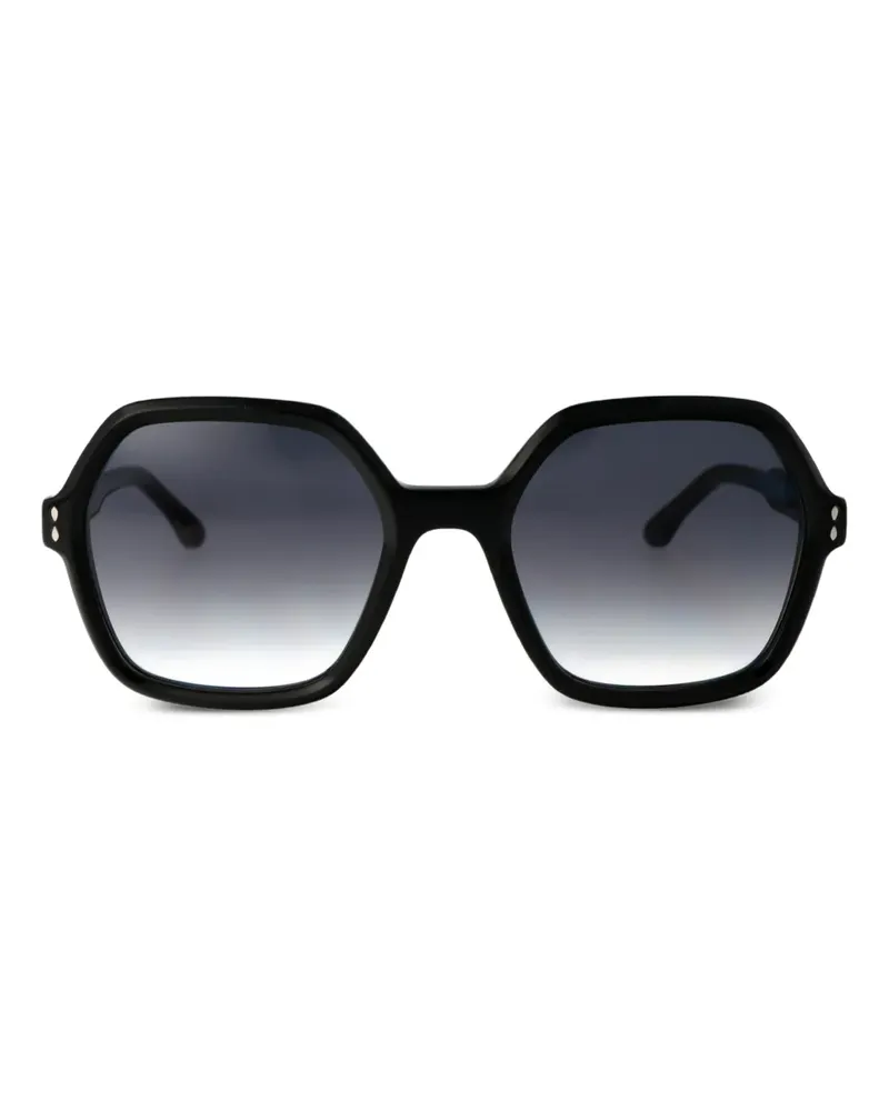 Isabel Marant Sonnenbrille mit geometrischem Gestell - Schwarz Schwarz