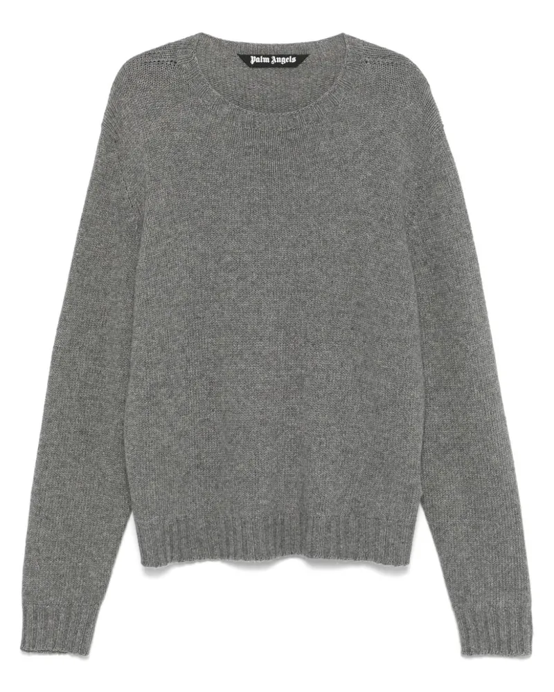 Palm Angels Pullover mit abgerundetem Logo - Grau Grau