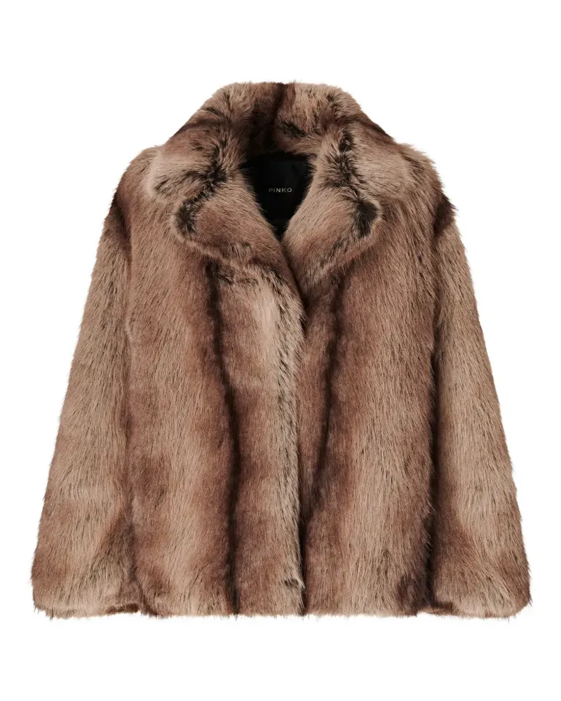 Pinko Mantel aus Faux Fur - Braun Braun