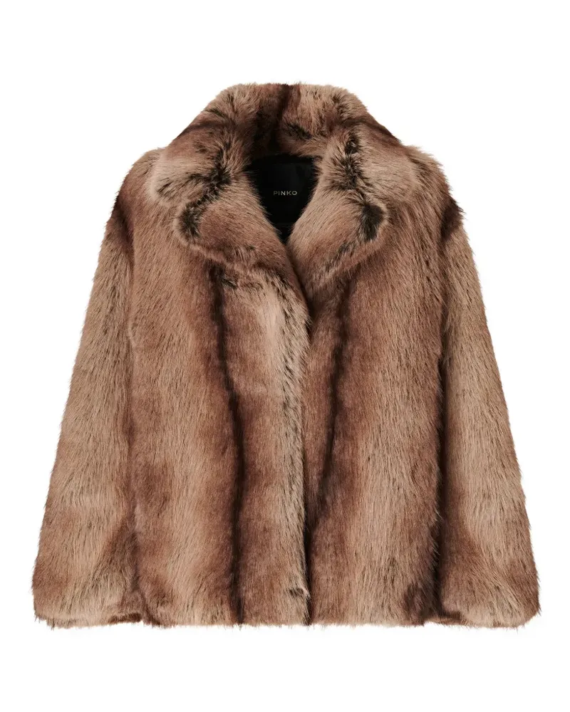 Pinko Mantel aus Faux Fur - Braun Braun
