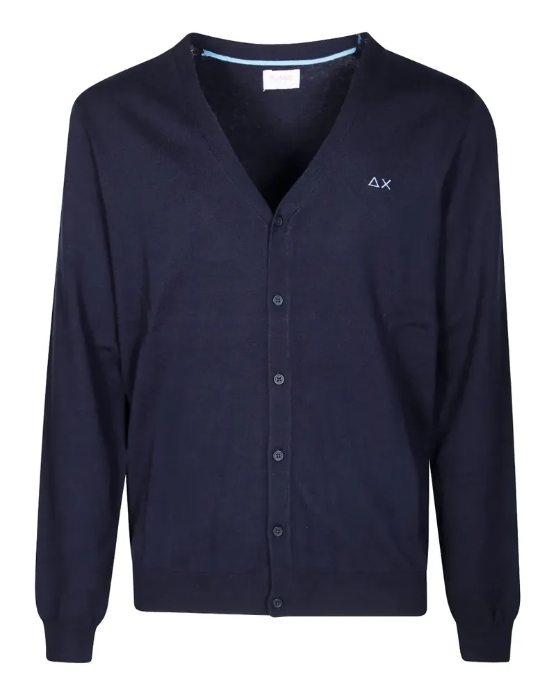 Sun68 wool-cotton-blend cardigan - Blau Blau