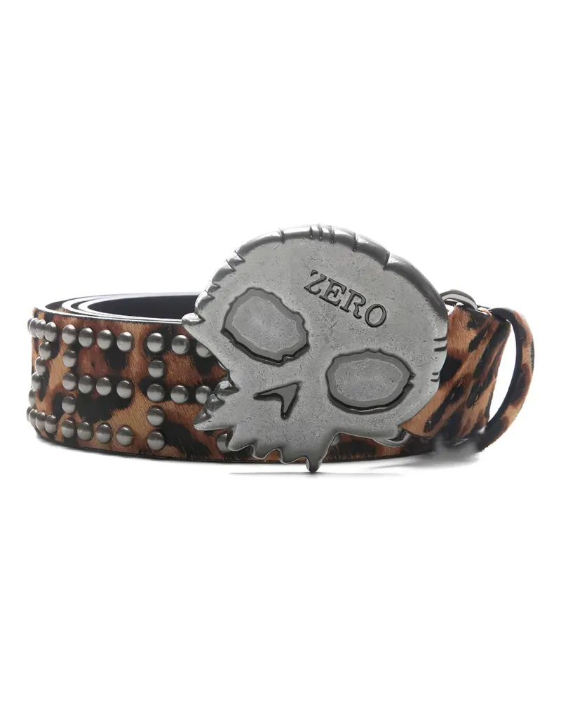 PLEASURES studded skull belt - Nude Nude