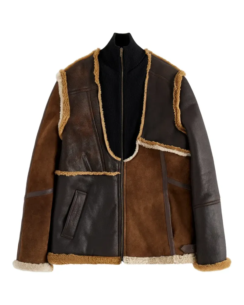 Maison Margiela Jacke aus Shearling mit Reißverschluss - Braun Braun