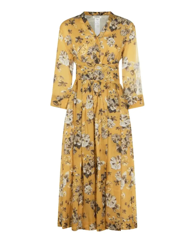 Max Mara floral midi dress - Gelb Gelb