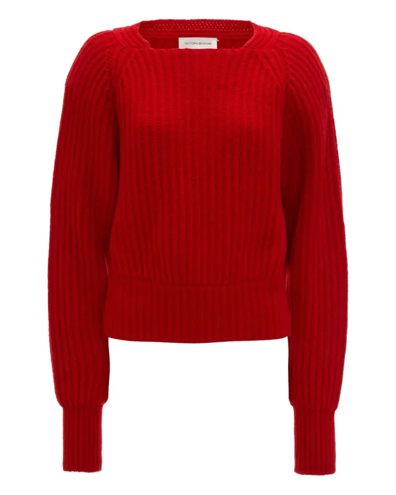 Victoria Beckham Gerippter Pullover - Rot Rot