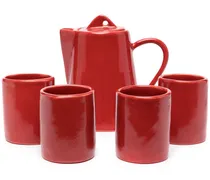 Teekannen-Set mit vier Tassen