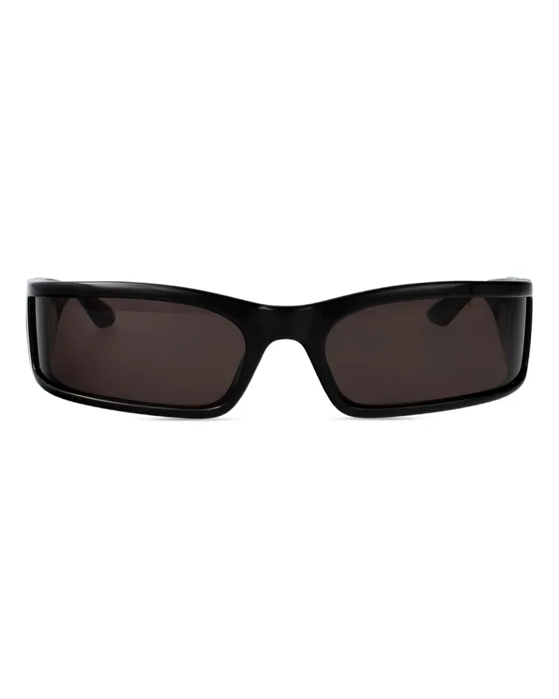 Balenciaga Eckige Sonnenbrille mit Logo - Schwarz Schwarz