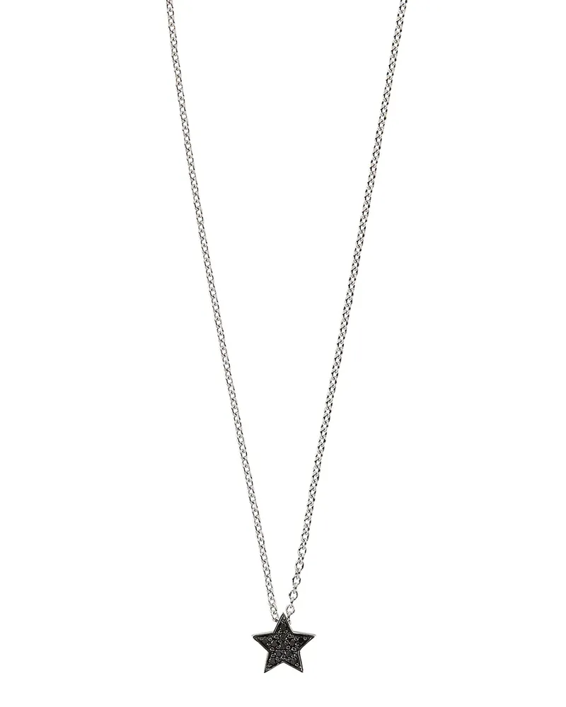 Alinka 18kt Weißgoldhalskette mit Diamanten - Silber Silber