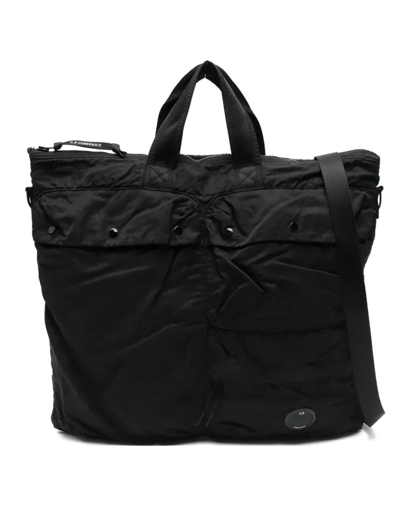 C.P. Company zip nylon tote bag - Schwarz Schwarz